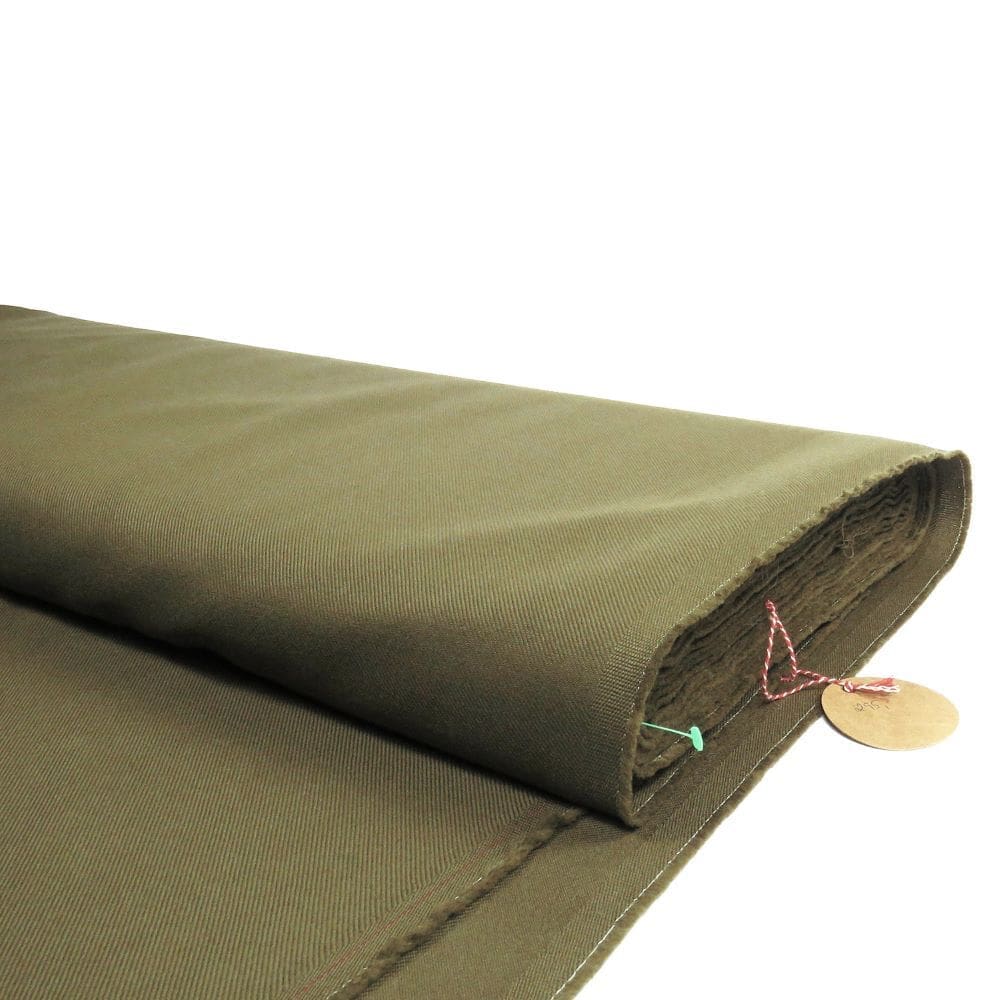 Virgin Uld Twill Gylden Army Grøn Deadstock Italy - Billede 7