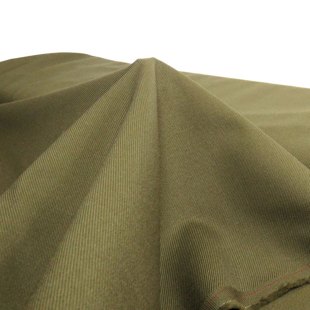 Virgin Uld Twill Gylden Army Grøn Deadstock Italy - Billede 5
