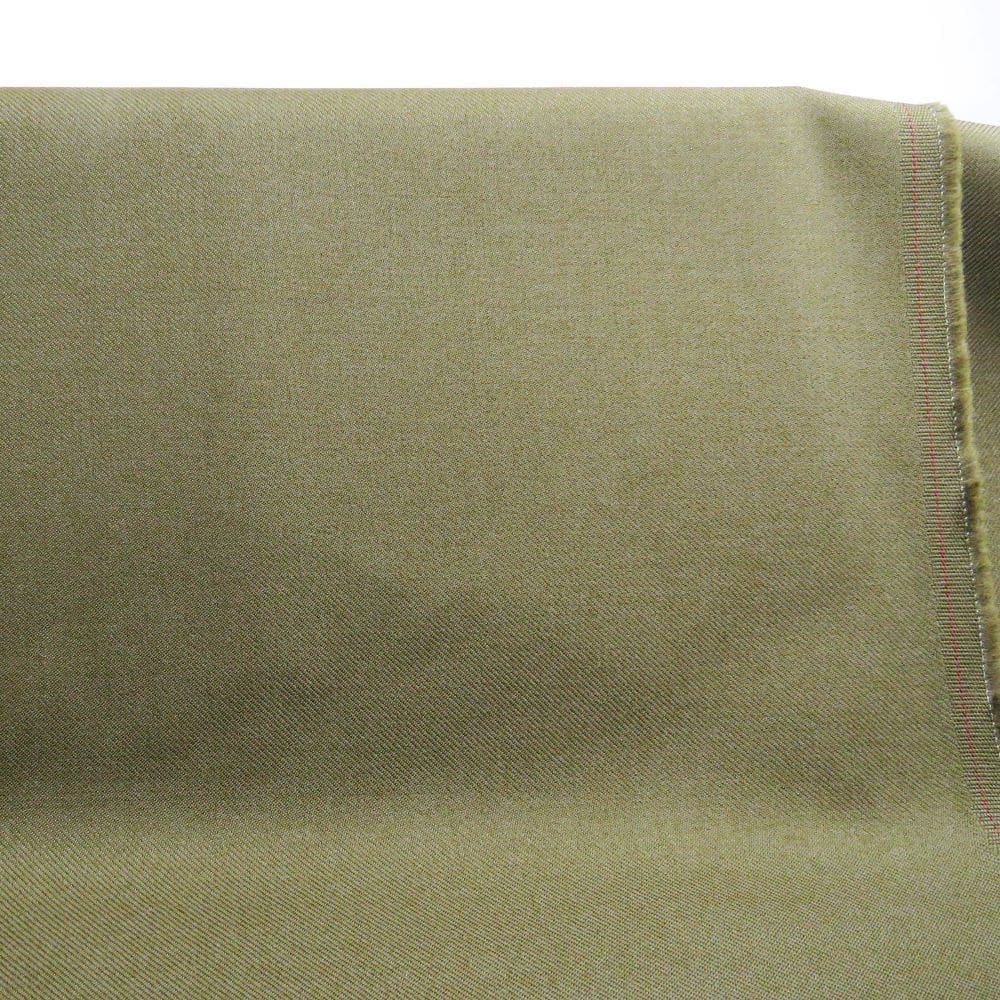 Virgin Uld Twill Gylden Army Grøn Deadstock Italy - Billede 3