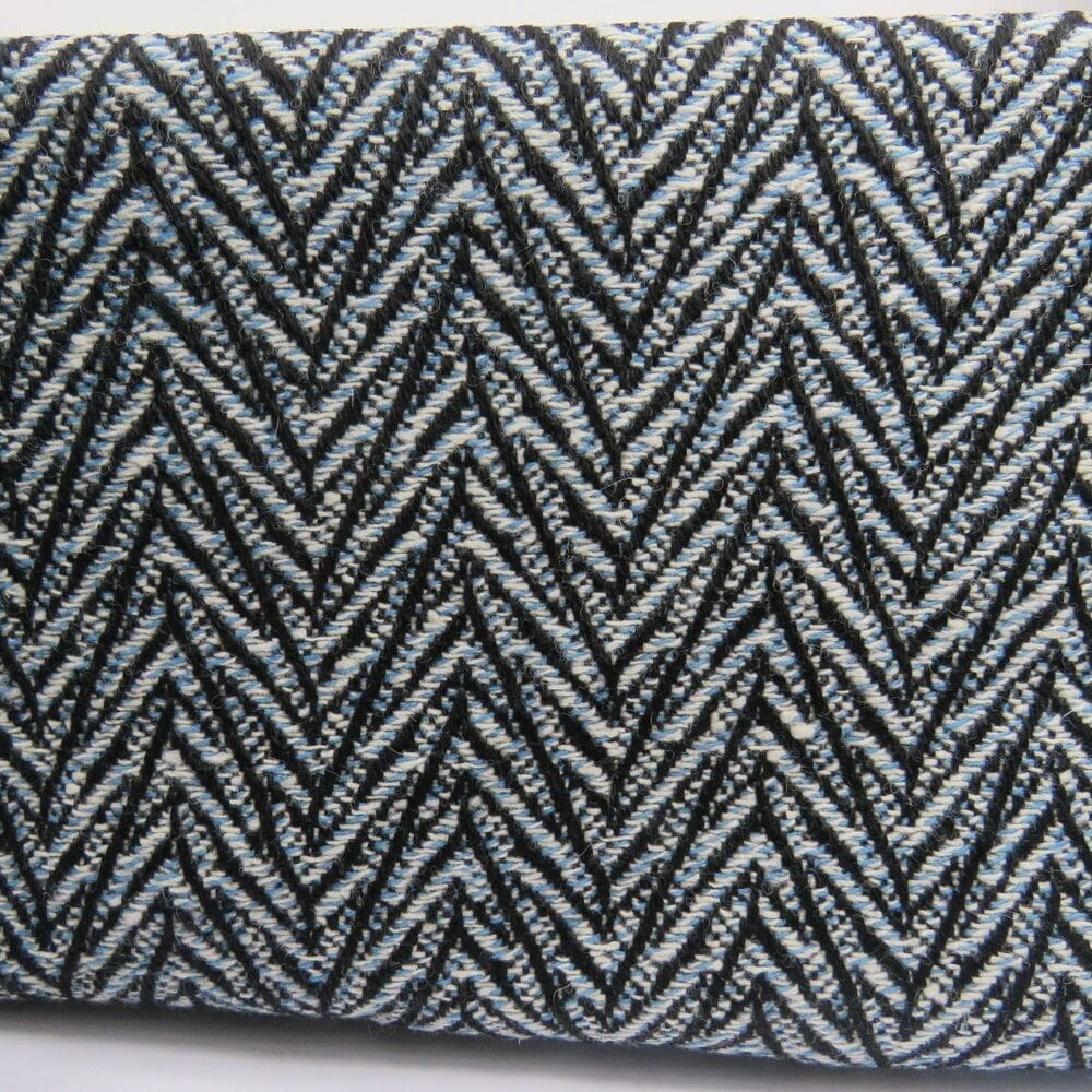 Tweed Designeruld med Store Sildeben Sort Hvid - Deadstock