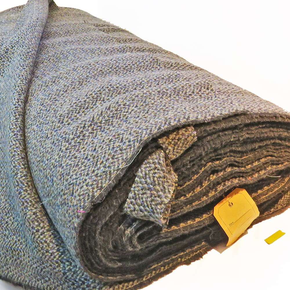 Vintage Frakkeuld Kraftig Tweed Meleret Grøn Blå Orange Sort Konfetti - Billede 4