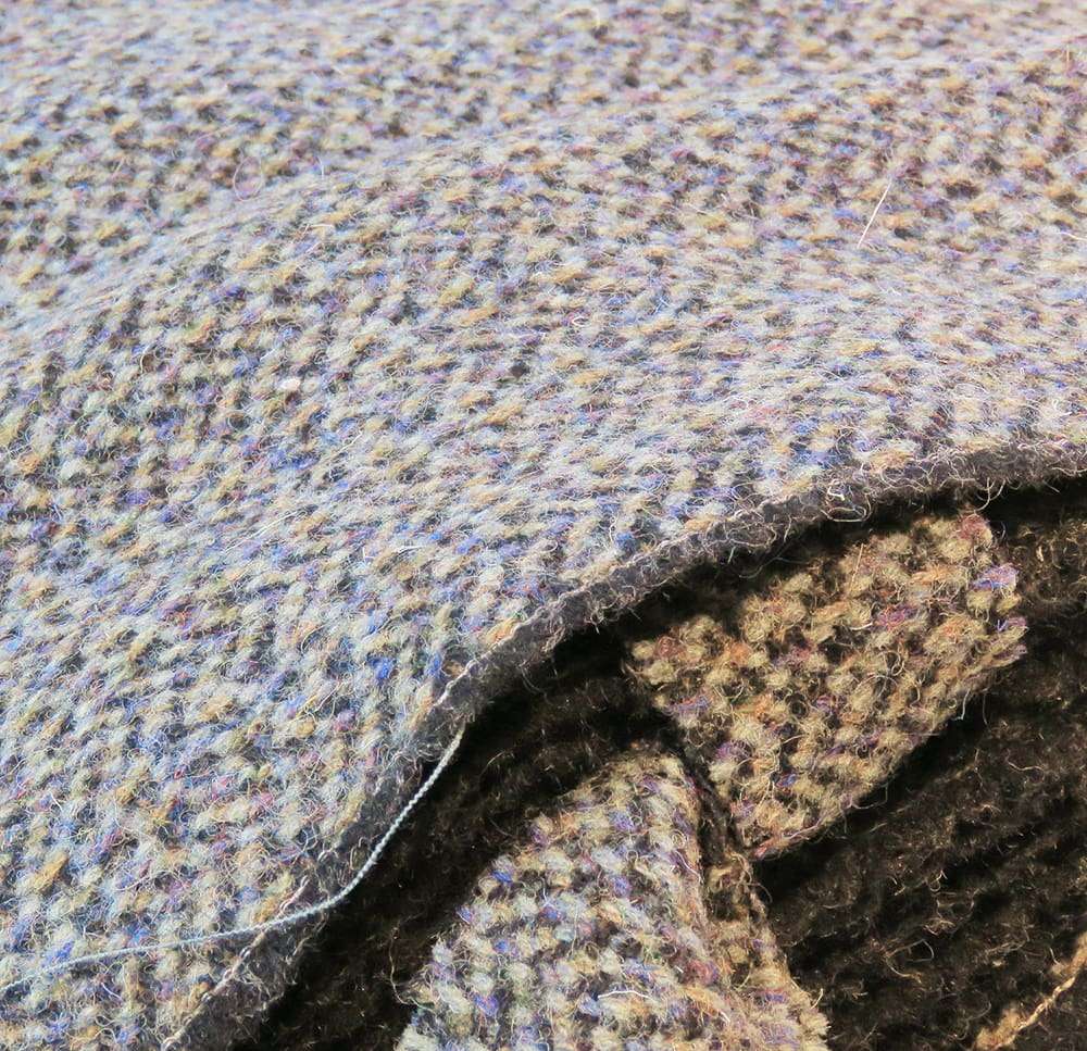 Vintage Frakkeuld Kraftig Tweed Meleret Grøn Blå Orange Sort Konfetti - Billede 3
