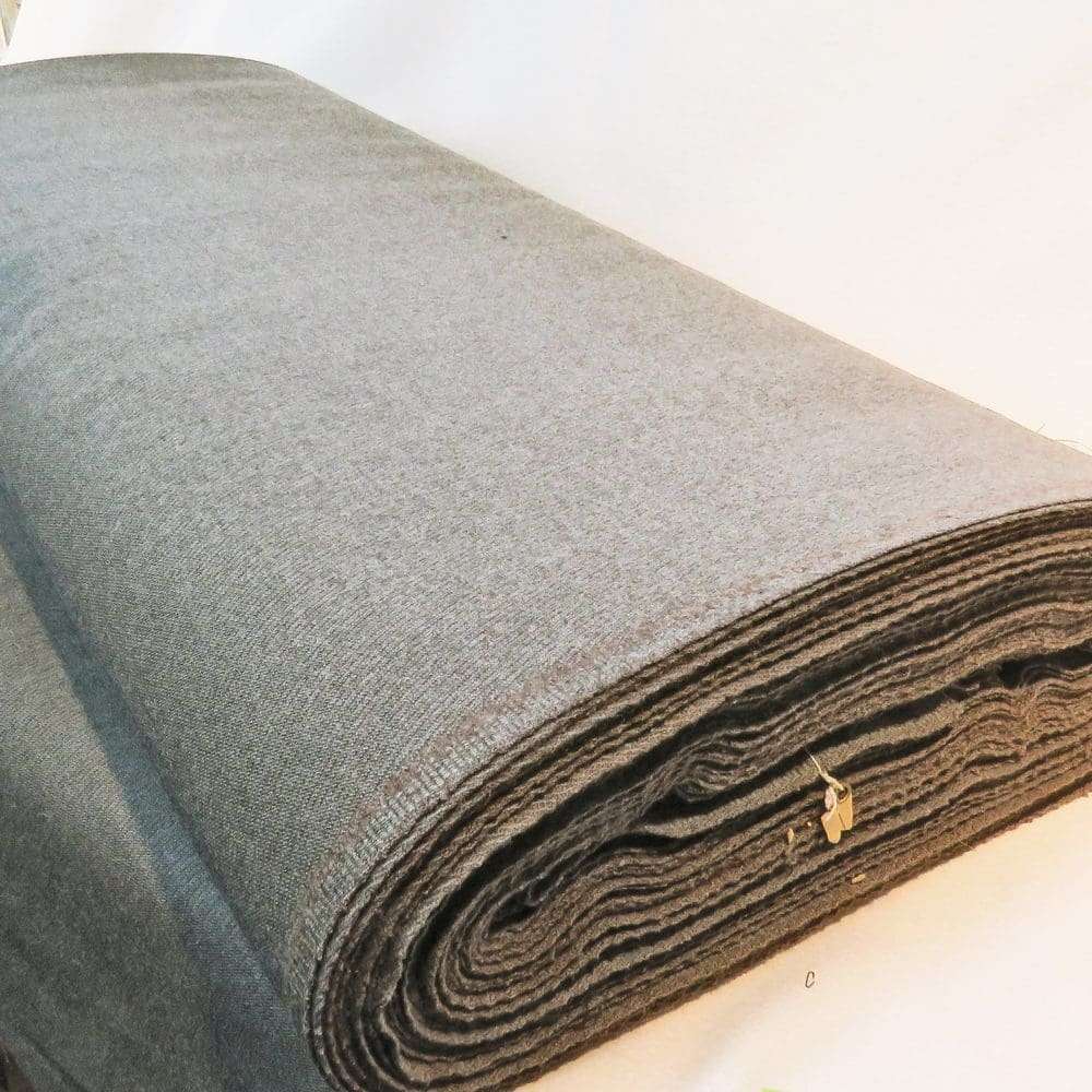 Vintage Kraftig Grå Uld med Grønne Nuancer - Billede 5